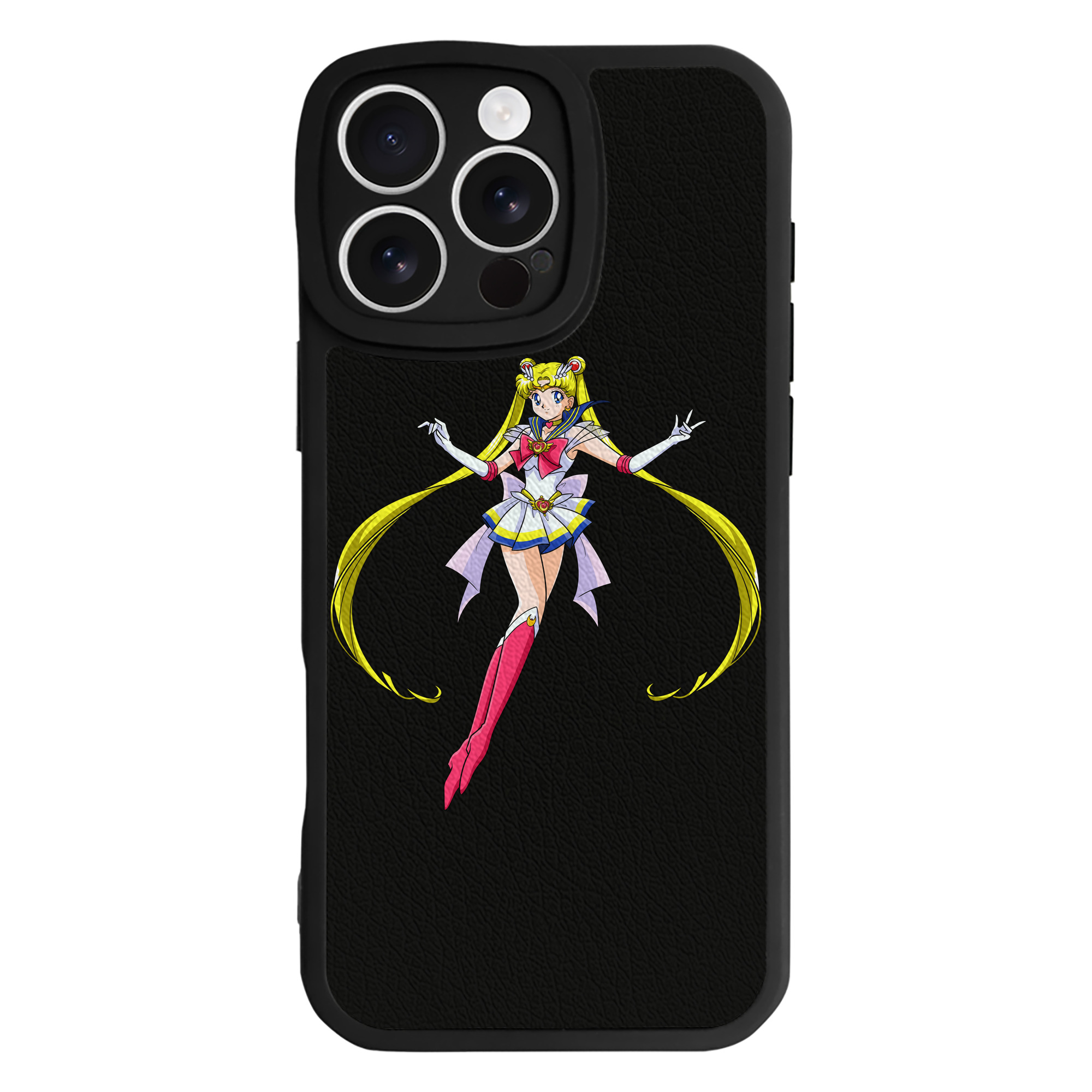 （画像用） 美少女戦士セーラームーン 月野 うさぎ つきの うさぎ Sailor Moon Tsukino Usagi 【iPhone 16シリーズ対応】シリコンスマホケース（レザー調） 材質：シリコン